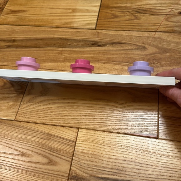 Lego Wall Mounted Coat Hanger/Hanging Rack, Pink/Purple - Picture 3 of 4
